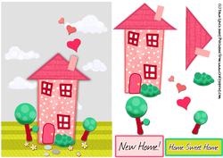 Home Sweet Home New Home Decoupage Sheet