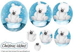 Cute Christmas Polar Bear Pyramid Sheet
