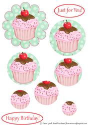 Delicious Cupcake Pyramid Sheet