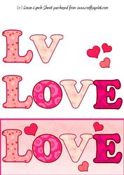 Valentines Dl Letter Decoupage Sheet