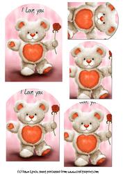 Thready Bear Valentine Pyramid Sheet