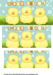 Cheeky Fluffy Chick Easter Pyramid Card Sheet