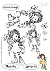 Poppy the Pixie Digital Stamp