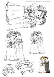 Cute Couple Wedding Digital Stamp