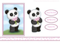 Cute Panda Topper Sheet