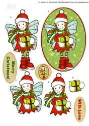 Poppy the Pixie_christmas Decoupage Sheet
