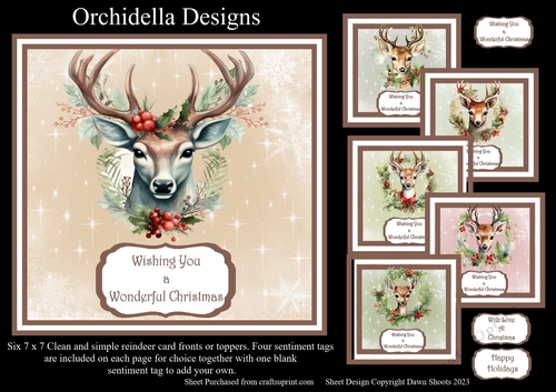 Clean Cut Reindeer Christmas 