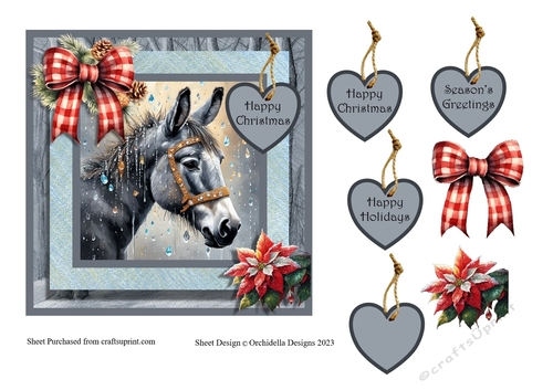 Donkey Happy Christmas