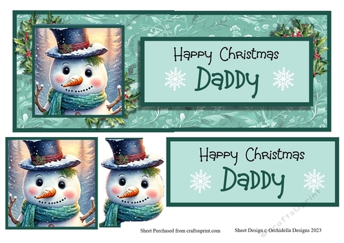 Daddy Christmas Snowman