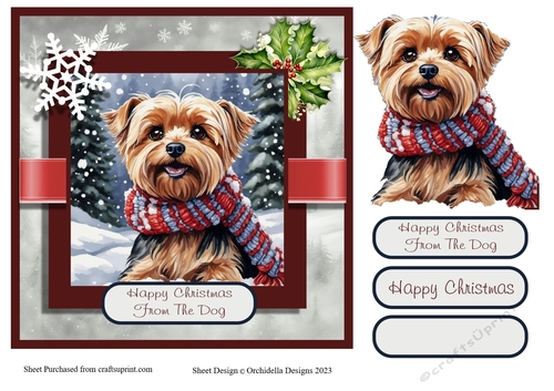 Happy Christmas Yorkie