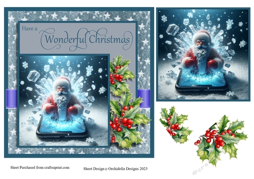 Santa Burst Wonderful Christmas