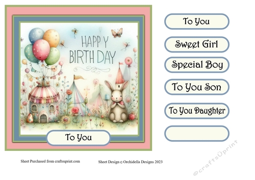Little Bunny Happy  Birthday 