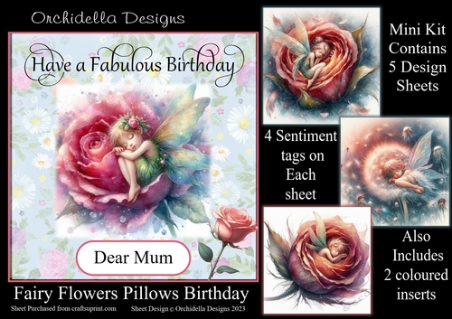 Fairy Flower Pillows Birthday