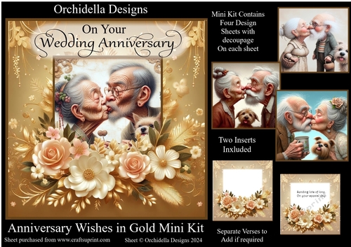 Anniversary Wishes in Gold