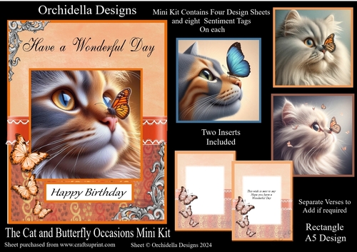 The cat and Butterfly Occasions Mini Kit