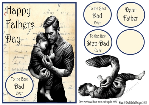 Silhouette Fathers Day A5