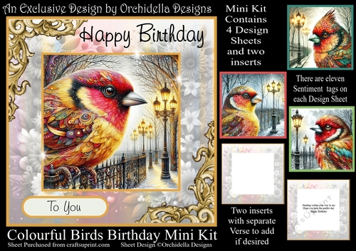 Colourful Birds Birthday