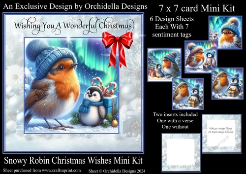 Snowy Robin Christmas Wishes
