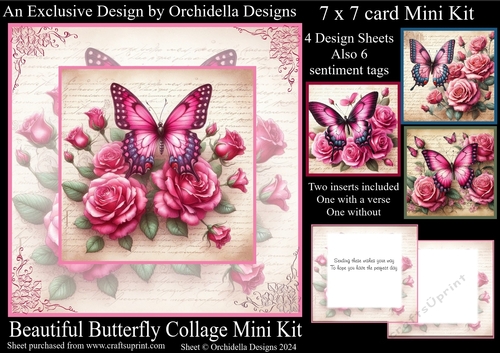 Beautiful Butterfly Collage