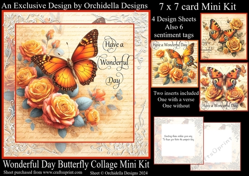Wonderful Day Butterfly Collage