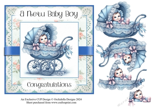 baby Boy Blue Pram