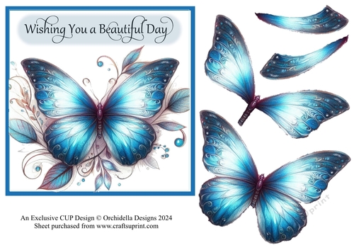 Electric Blue Butterfly Birthday
