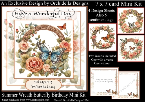 Summer Wreath Butterfly Birthday