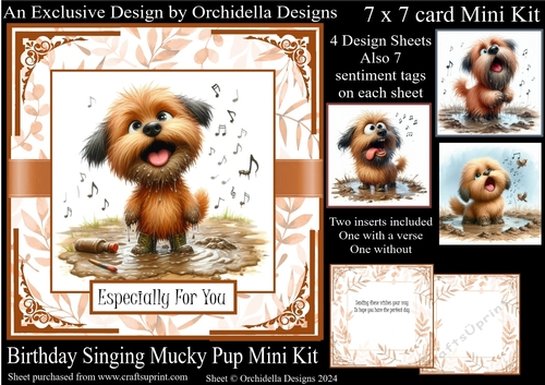 Birthday Singing Mucky Pup