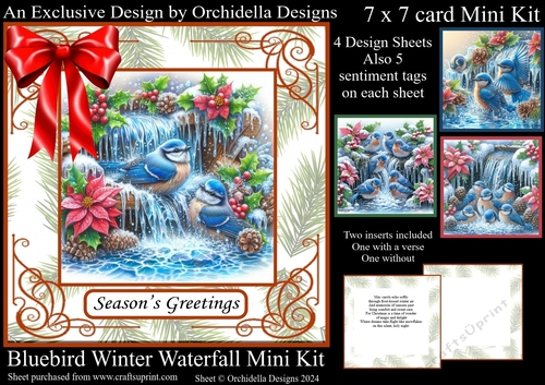 Bluebird Winter Waterfall