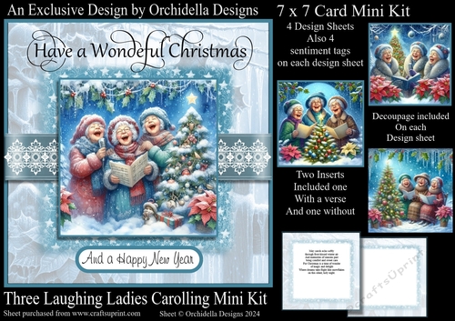 Three Laughing Ladies Carolling
