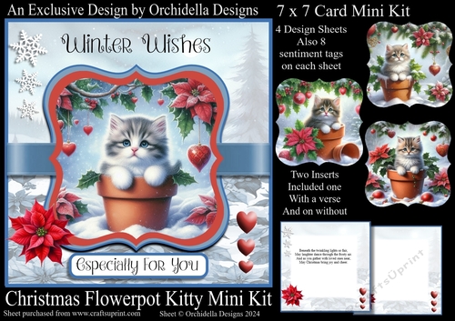 Christmas Flowerpot Kitty