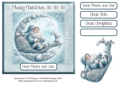 Blue Christmas Santa