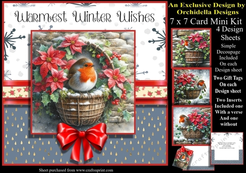 The Robin and Poinsettias