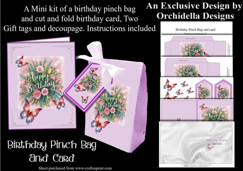 Birthday Pinch Bag and Card