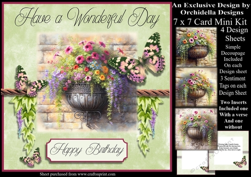 Floral Basket Wonderful Day