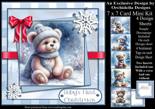 Blue Baby Bear Christmas