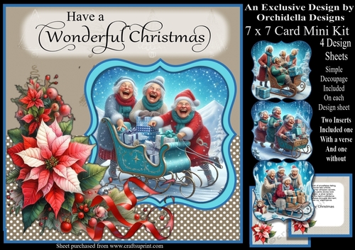 Three Laughing Ladies Fill the Sleigh