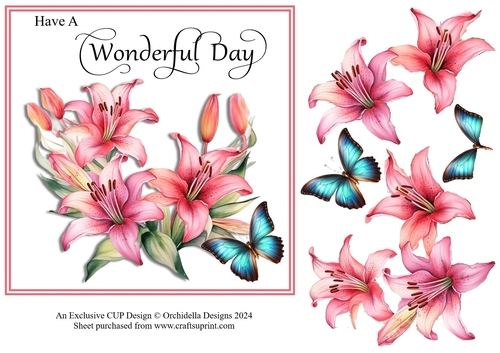 Pink Birthday Lillies