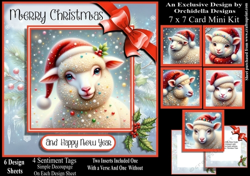 Snowy Sheep Christmas Time