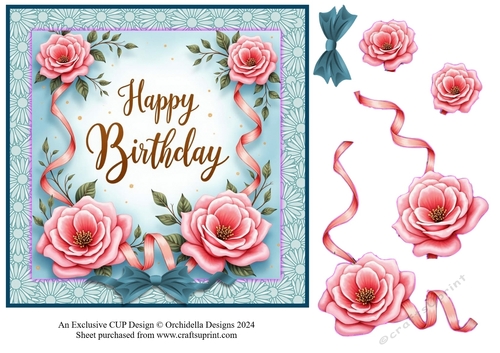 Sweet Blue Rose Birthday