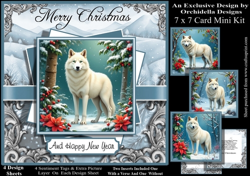 Majestic White Winter Wolf