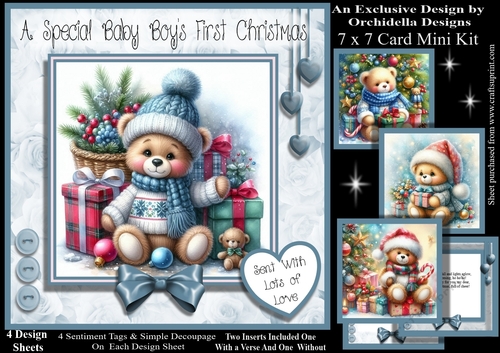 Teddy Baby Boys First Christmas