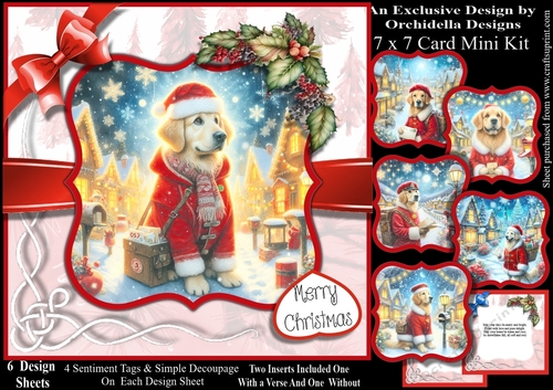 Retriever Christmas Postie
