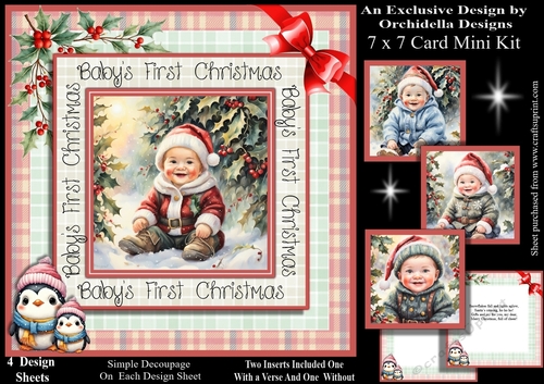 Cute Baby First Christmas