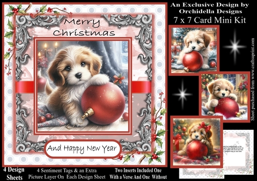 Playful Christmas Pup