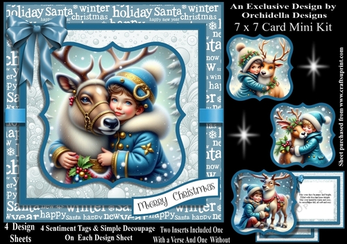 Boys Reindeer Hugs