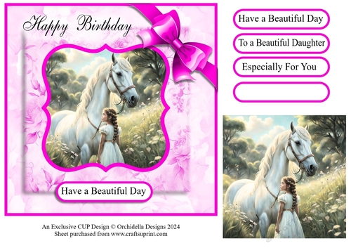 Birthday Girl and Horse Pink
