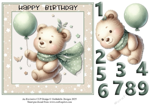 Balloon Bear Birthday