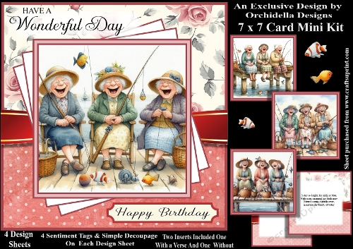 Three Laughing Ladies Fishing