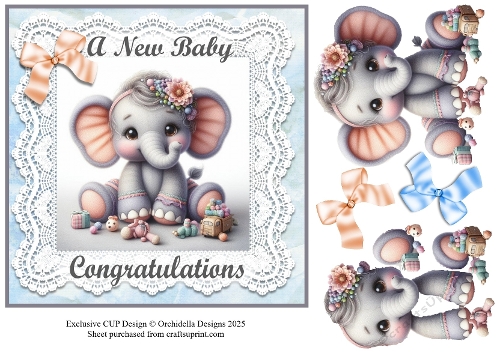 New Baby Sweet Elephant